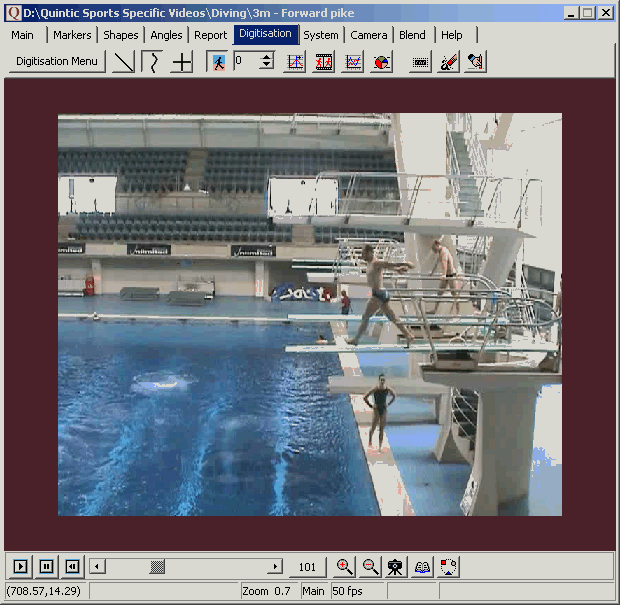 Quintic Diving  - Single Point trace